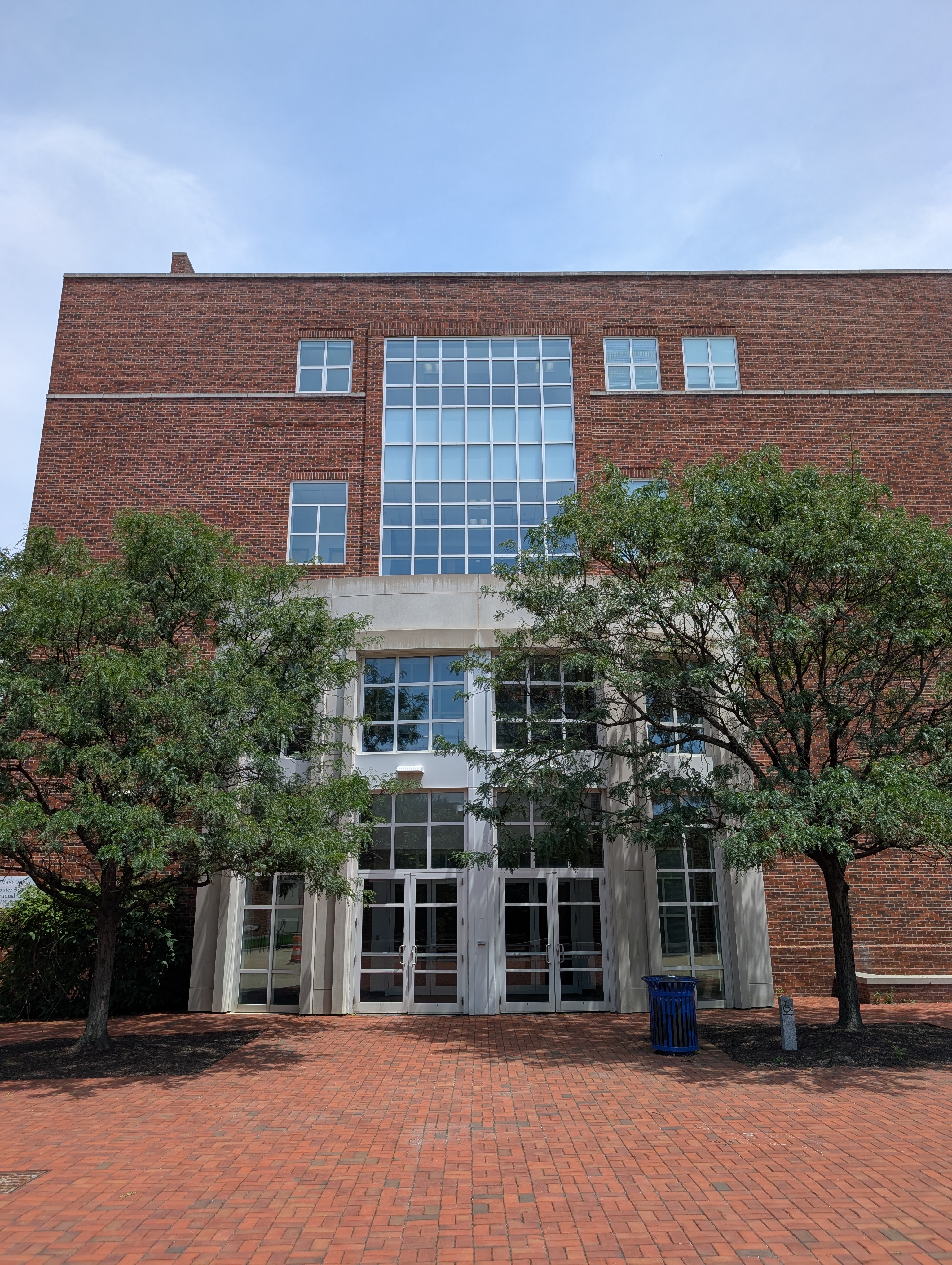 Photograph of the University of Maryland Computer Science Instructional Center viewed from the west.